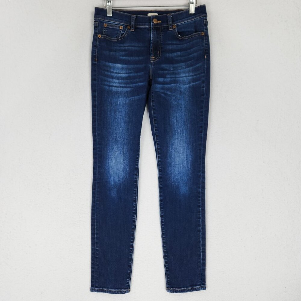 J Crew Jeans Womens 27 Blue Stretch Skinny Leg Dark Wash Denim Casual Classic
